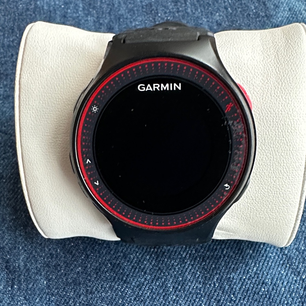 Garmin Forerunner 225 Black Smartwatch with Red Accents